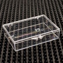 clear plastic storage box metal hinges|rigid clear hinged plastic boxes.